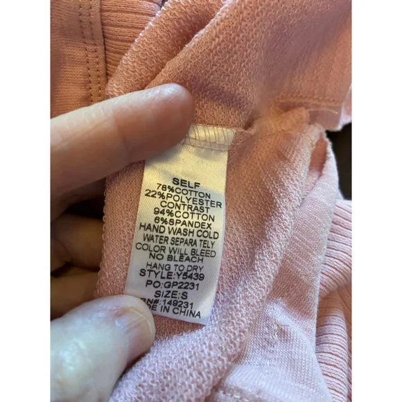 0169 NWT KORI Size Small Light Pink Hoodie - Picture 9 of 10